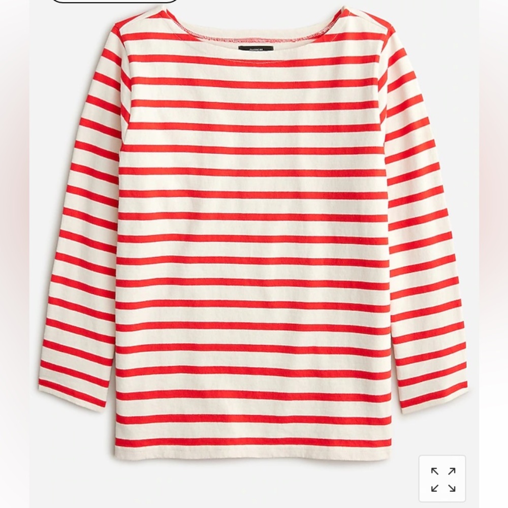 JCrew red/white stripped shirt - Size Small